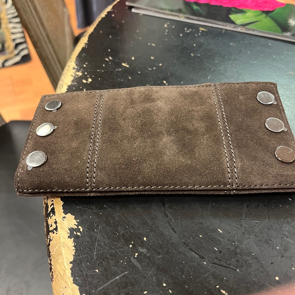 Hammitt 110 North Espresso Suede Wallet